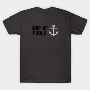 Ship Of Fools, black silver T-Shirt